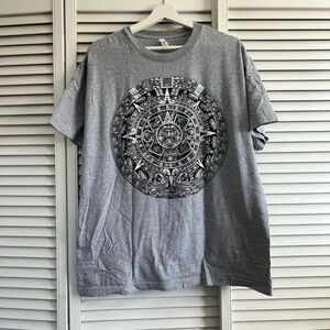 Alstyle Charcoal Aztec Design Tee